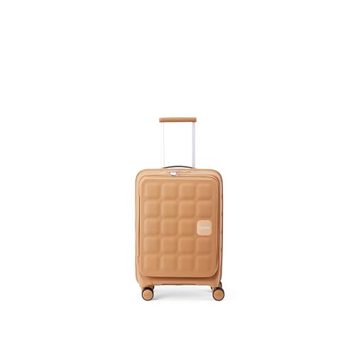 Image of American Tourister Bitbloc | Cabin Trolley Bag (55.5 cm) | 34 Ltrs | 360 8 Wheel Spinner | Hard Case | Recessed TSA Lock | 3 Years Global Warranty | Summer Sand