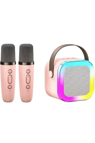 Kablosuz Bluetooth karaoke hoparlörü, çift mikrofon, 5 ses efekti, RGB HD stereo, USB/SD/FM