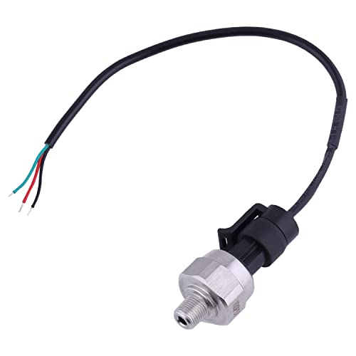 FanWayer 100PSI Pressure Sensor Pressure Transducer Sender Sensor 1/8 Inch Inch-27 NPT Water Pressure Sensor Air Pressure Sensor Fuel Pressure Sensor Gas High Pressure Sensor for Oil