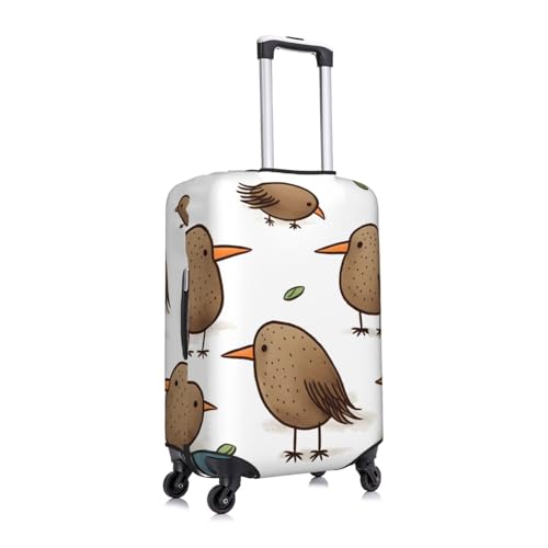 Kiwi Birds Cute Luggage Cover Washable Stretch Suitcase Protector Anti-Scratch Travel Suitcase Cover Protector Elastic Baggage Cover Fits 18-32 Inch Luggage Sleeve3