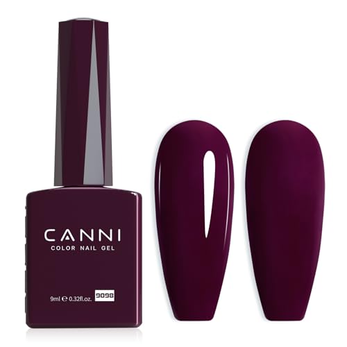 CANNI Dark Red Cherry Gel Nail Polish 1Pcs Burgundy Red Purple Deep Color Nail Polish High Gloss Manicure Salon DIY