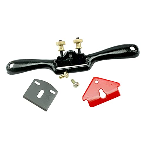 OSALADI Raboteuse Manuelle Rabot à Bois Outil De Travail Du Bois Double Vis De Réglage Fond Plat Manche Confortable