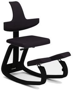Varier Thatsit Balans Kneeling Chair, Black with Black Frame