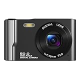 Fotocamera digitale 4K 50MP con zoom 16x e anti-shake, schermo LCD da 2,8" per fotografia di viaggio, colore: nero