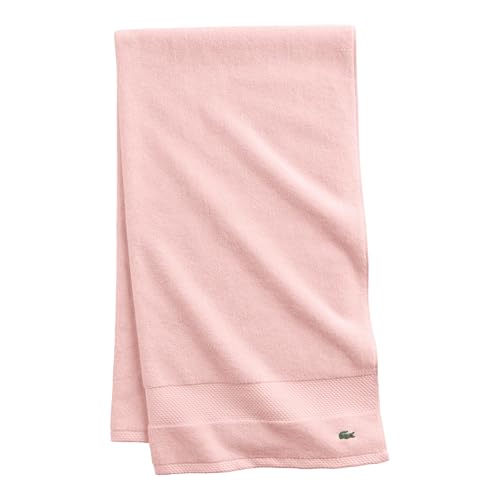 Lacoste Heritage-Supima-Baumwollduschtuch, Hellrosa, 76,2 x 137,2 cm – Ansicht 1
