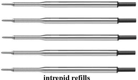 Intrepid5 Genuine Black Medium Point for Papermate Lubriglide, Aspire, PhD Pens, Bulk Packed (Black)