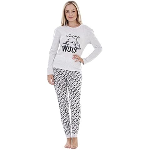 Ladies Cotton Rich Dog-Cat Pyjama Set Cover