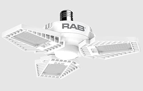 RAB HID-80-V-E26-850-BYP-GL Garage Lighter LED Bulb, 5000K, 120-277V (80)