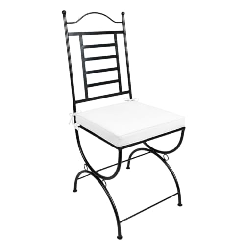 Image of Marrakesch La Linea Hand-Forged Iron Chair | Mediterranean Garden Chair