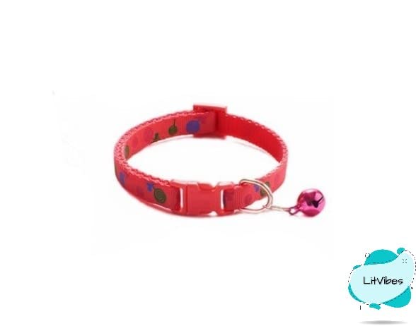 Image of Cat Collar Set Of 3 With Bell,Kitten Kitty & Small Dogs Soft Adjustable Collar,Safe,Breakaway For Cats And Puppies-Red,Purple,Blue (Lollipop Design),?14 cm,W 2 cm