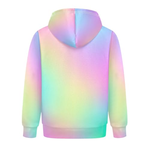 Pastel Rainbow Polka Dot Girls' Fashion Hoodies & Sweatshirts, Football Hoodies for Boys, Boys Pullover Hoodie 4T2