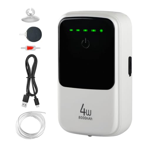 Aquarium Air Pump with Accessories USB Rechargeable Live Bait Aerator Pump & Bubbler Ultra Quiet Portable Aquarium Bubbler Pump for Fish Tank Outdoor-Fishing