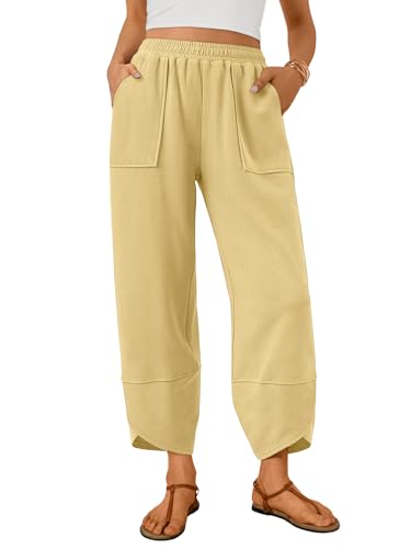 Trendy Queen Women's Wide Leg Pants, Soft Cotton Blend with