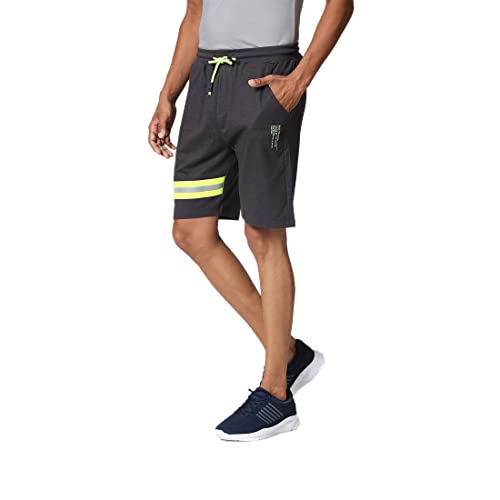 Image of Bewakoof Men's Casual Reflector Melange Shorts