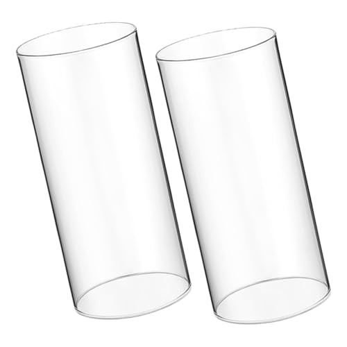 Alipis 2St Kerzenlampenschirm aus Glas Kerzenhülse aus Glaszylinder Kerzenschirm mit offenem Ende glaslaterne weinglas lampenschirm Lampenschirme Wohnkultur Kerzenschirme aus klarem Glas