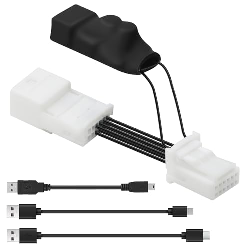 Dash Cam Power Adapter (12-Pin Type A) – Compatible with Toyota Tacoma (2015-2023), Highlander (2015-2016), Tundra (2014-2021), Sienna (2014-2021), Honda Ridgeline etc – Plugs into Rearview Mirror