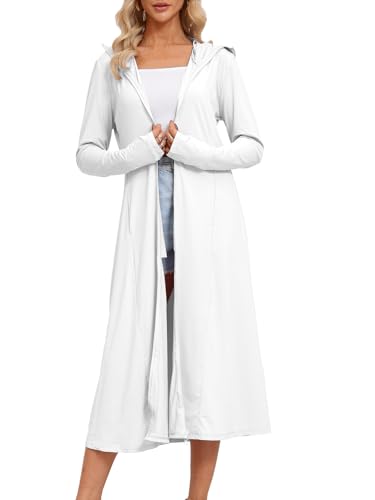 Sun Protection Clothing Women Long Sleeve UPF 50+ Swimsuit Cover Up Lightweight Full Zip UV Dresses for Women