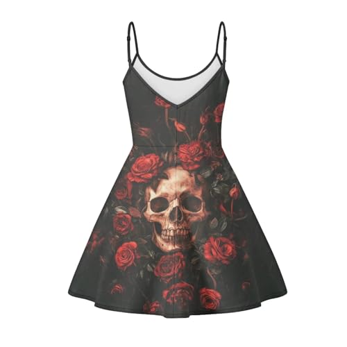 Image of Cozeyat Women Girls Summer Sleeveless Dress Casual Swing Beach Cover Up Knee Length Dresses,Large Size XS-4XL
