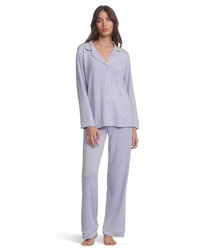 Image of Eberjey Gisele Classic Women's Pajama Set | Long Sleeve Shirt + Long Pants
