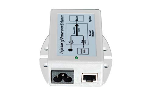 Insertador PoE pasivo Gigabit 48V 24W con entrada 120/240VAC y puerto RJ45 blindado miniatura 3