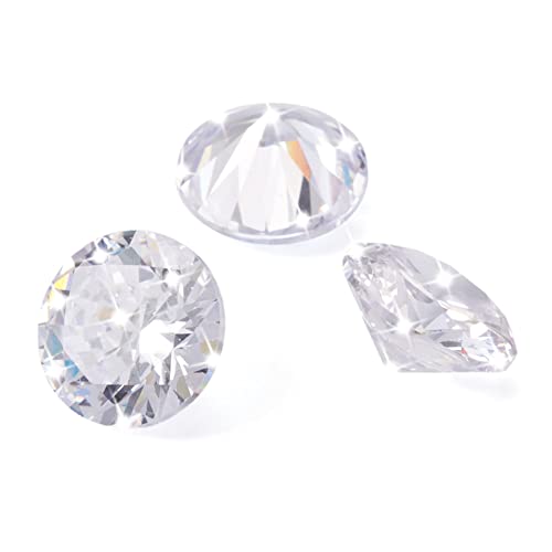 Craftdady 10pcs 10mm Cubic Zirconia Stone Clear Grade A CZ Rhinestone Faceted Cabochons Pointed Back for Jewelry Making Earrings Rings DIY Crafts - Image 2