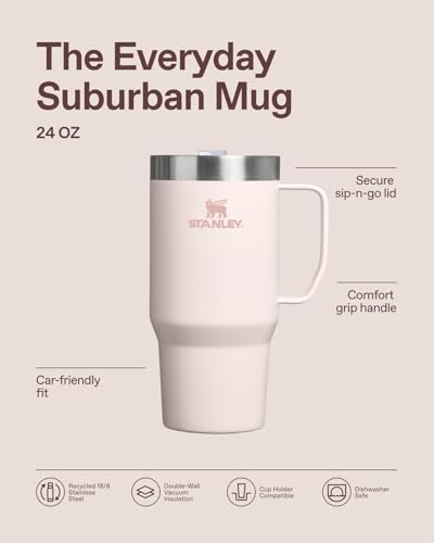 Image of STANLEY The Everyday Suburban Mug | 24 oz | Drink Through Lid | Cup for Coffee, Tea and Drinks | Insulated Stainless Steel Coffee Mug | BPA-Free | Twilight