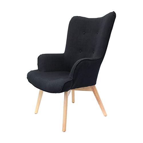 iDiffusion Fauteuil de Salon Scandi Helsinki - Noir