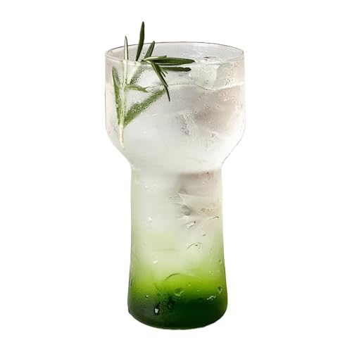 KIXZSAZ Set di bicchieri trasparenti a coste per bar alla moda, bicchieri da cocktail giganti in vetro Martini trasparenti e resistenti al calore.
