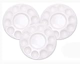 PENTA ANGEL Art Paint Tray Palette 3Pcs 10 Well Plastic Round Paint Tray for Watercolor...