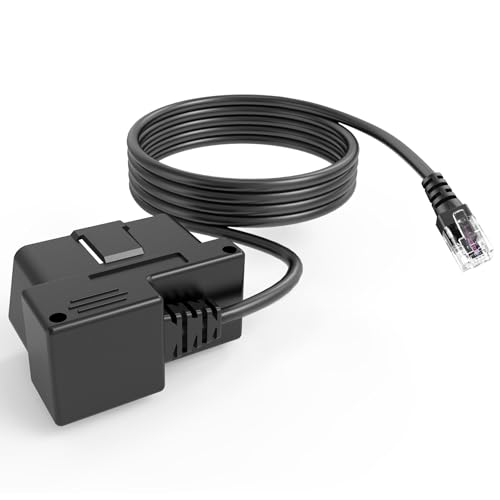 OBD Power Cable for Radar Detector,Radar Detector Power Cable,OBDII Adapter Cable for Radar Detector,Compatible with Escort Passport Unide Beltronics Radenso XP etc RJ11 Radar Detector