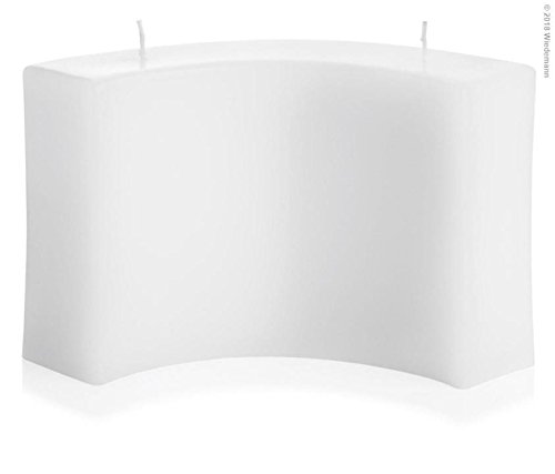Formenkerze Viertelkreis mit 2 Dochten, 240 x 160 mm, Kerze zum selber gestalten, Kerzenform