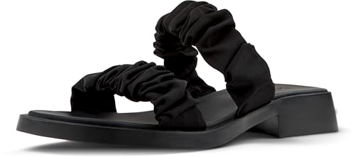 Sandales à 2 bretelles Femme Dana K201791 en cuir noir élégant
