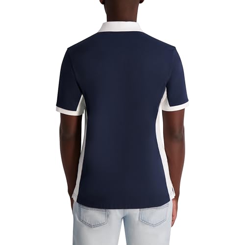 Karl Lagerfeld Men's Color Blocking Chest Logo Collared Polo4