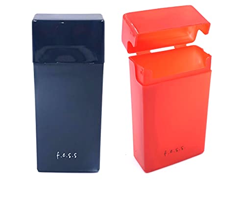 FESS Product 2 Pack Plastic Cigarette Case, for King Size 85mm, 85mm with Dividers and 100mm Cigarettes, 18-20 Capacity, Ships Random Color (2 Pack 85mm W/Divider) image 5