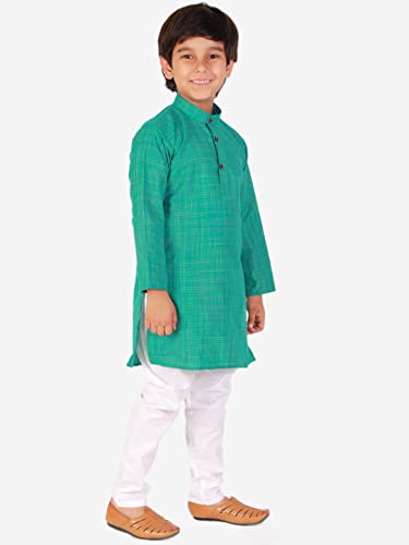 Image of Pro-Ethic Style Developer Kids Cotton Solid Ethnic Kurta Pajama Set|Traditional Style Kurta Pajama