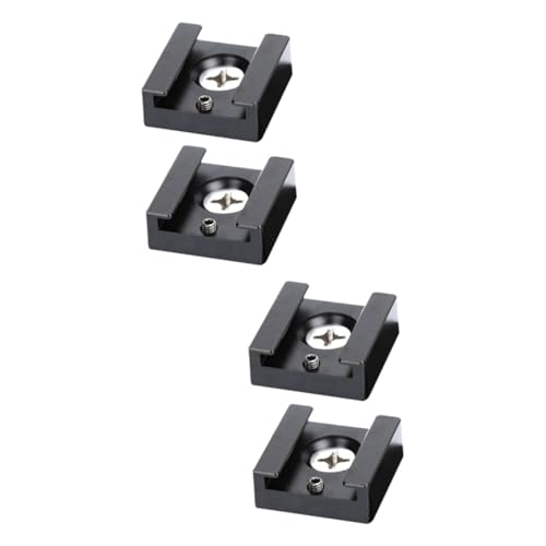 Soporte de zapata fría OSALADI pack de 4 adaptadores de montaje rápido en color negro