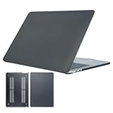Funda PP Compatible con Macbook Air 13,6, Plástico Carcasa de Rígida para M4 M3 M2 A3240 A3113 A2681 2022 2024 2025 Anticolisión Carcasa Rígida Plástico Prueba Huellas, Negro Mate