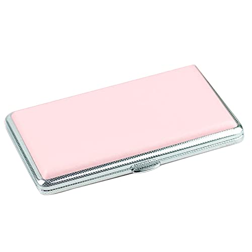 Boîte à Cigarette en Métal Rose - Étui Élégant pour Femmes - Contient 20 Cigarettes Slim