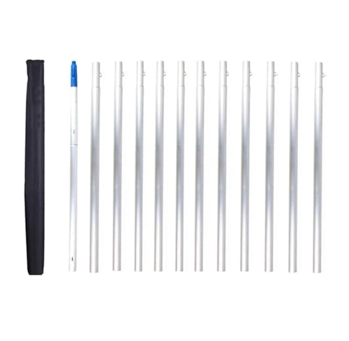 Poste de extensión telescópico de aluminio, herramienta de limpieza de paneles solares fotovoltaicos extensibles, 1200 Cm