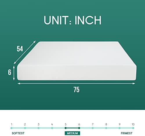 PayLessHere 6 Inch Full Gel Memory Foam Mattress Fiberglass Free/CertiPUR-US Certified/Bed-in-a-Box/Cool Sleep & Comfy Support