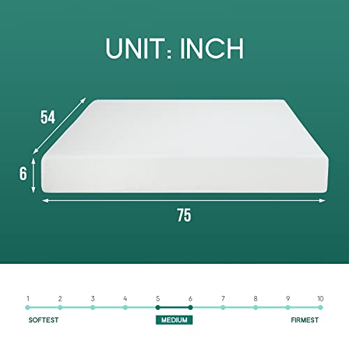 Paylesshere 6 Inch Full Gel Memory Foam Mattress/Certipur-Us Certified/Bed-In-A-Box/Cool Sleep & Comfy Support #TOP1