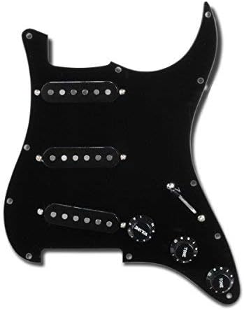 Golden Age Pre-wired Pickguard with Alnico 5 Pickups, Black/White/Black