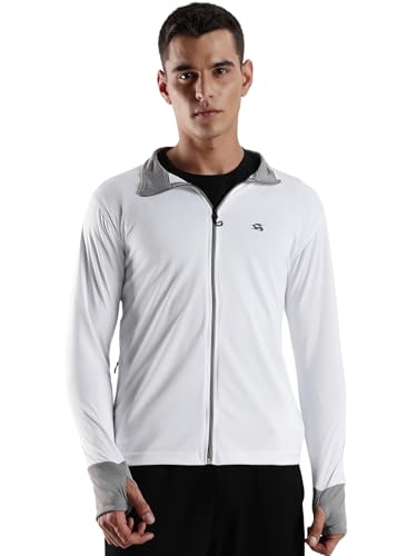 Image of ADRO Sunscreen Jacket for Men UV Sun Advanced Protection Running Jackets For Men Biker Jackets with Zipper Sports jacket for men