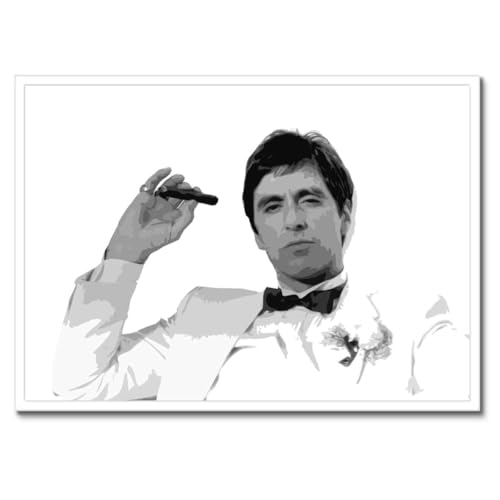 Poster encadré Scarface Al Pacino 70 x 50 cm décoration murale premium