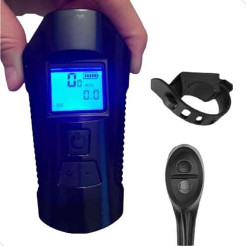 Farol De Bike Lanterna Led Buzina Sinalizador Velocímetro Digital Usb Recarregavel Mundo Compras