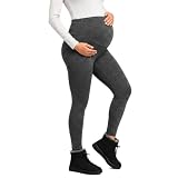 SCCGKP Damen Thermo Umstandsleggings High Waist Schwangerschaftsleggings Thermo Leggings Winter Schwangerschaft für Frauen Zuhause Sport (XS, Dunkelgrau)