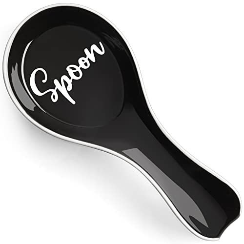 DAYYET Ceramic Spoon Rest Black