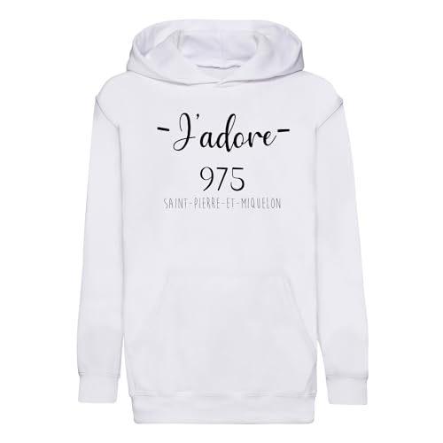 Sweat J'adore 975 Saint-Pierre-et-Miquelon enfant chaud en molleton premium