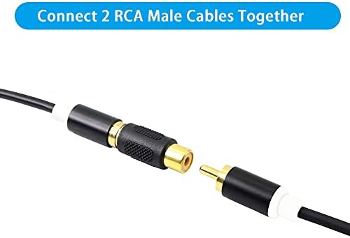 PNGKNYOCN RCA Female to Female Coupler Gold Plated RCA Audio Video Cables Adapter Extender for Speaker,RCA Cable,Amplifier(8-Pack)