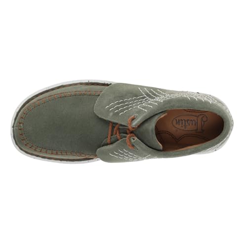 Justin Boots Womens Zila Embroidered Moccasin Casual Boots Ankle - Green - Size 8 B4